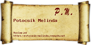 Potocsik Melinda névjegykártya